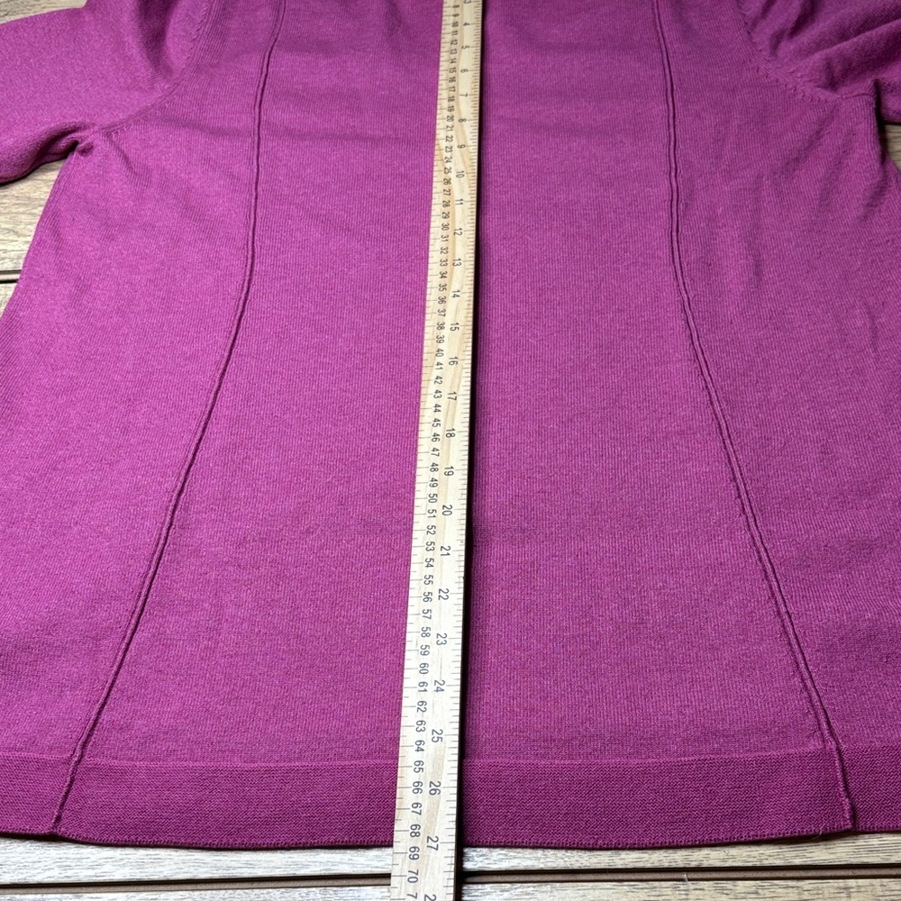 Soft Surroundings Raspberry V-Neck Sweater - Picture 6 of 6